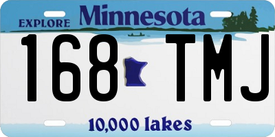 MN license plate 168TMJ