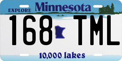MN license plate 168TML
