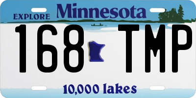 MN license plate 168TMP