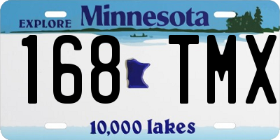MN license plate 168TMX