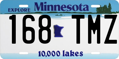 MN license plate 168TMZ