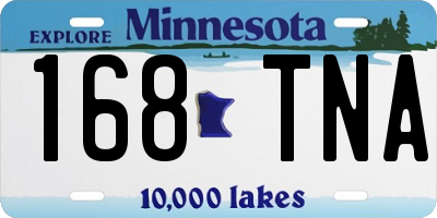 MN license plate 168TNA