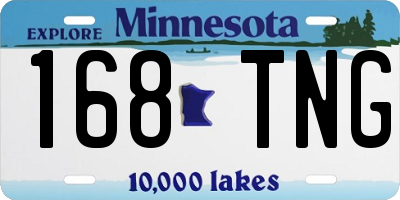 MN license plate 168TNG