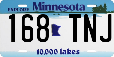 MN license plate 168TNJ