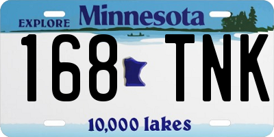 MN license plate 168TNK