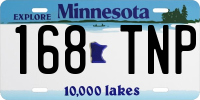 MN license plate 168TNP