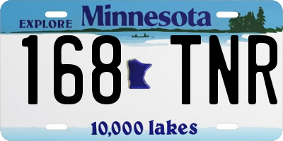 MN license plate 168TNR