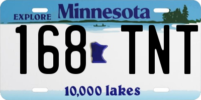 MN license plate 168TNT
