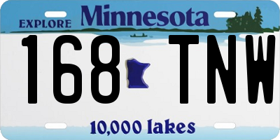 MN license plate 168TNW