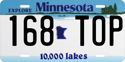MN license plate 168TOP
