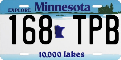 MN license plate 168TPB