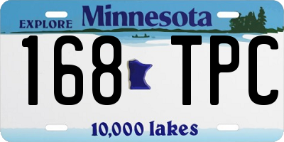 MN license plate 168TPC