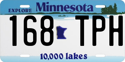 MN license plate 168TPH