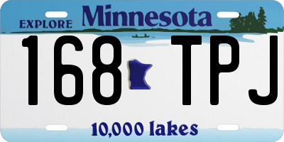 MN license plate 168TPJ