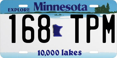 MN license plate 168TPM