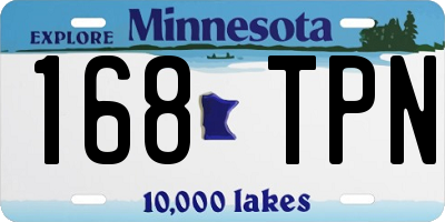 MN license plate 168TPN