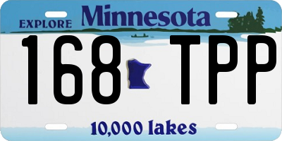 MN license plate 168TPP