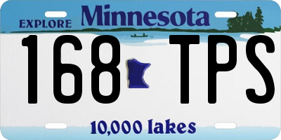MN license plate 168TPS