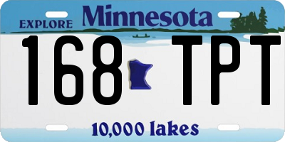 MN license plate 168TPT