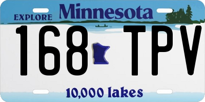 MN license plate 168TPV
