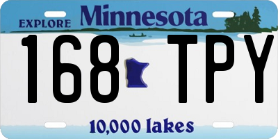 MN license plate 168TPY
