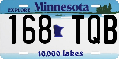 MN license plate 168TQB