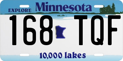 MN license plate 168TQF