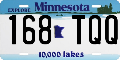 MN license plate 168TQQ