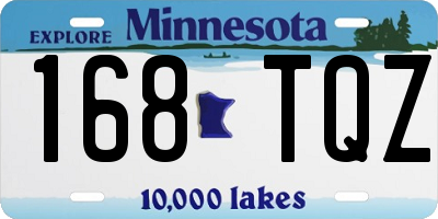 MN license plate 168TQZ