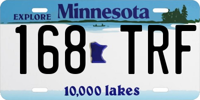 MN license plate 168TRF