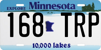 MN license plate 168TRP