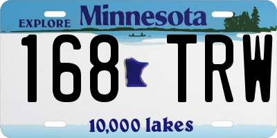MN license plate 168TRW