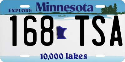 MN license plate 168TSA