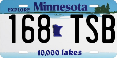 MN license plate 168TSB