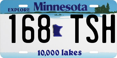 MN license plate 168TSH