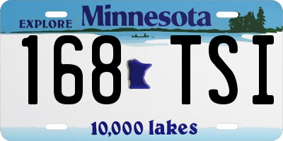 MN license plate 168TSI
