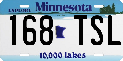 MN license plate 168TSL