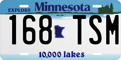 MN license plate 168TSM