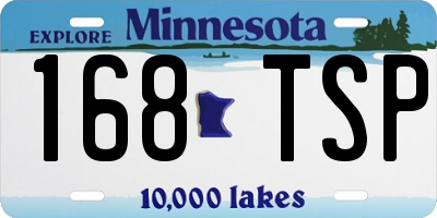 MN license plate 168TSP