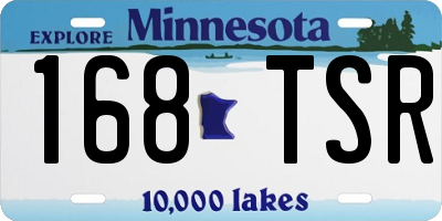 MN license plate 168TSR