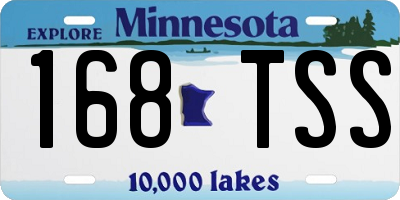MN license plate 168TSS