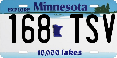 MN license plate 168TSV