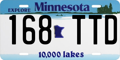 MN license plate 168TTD