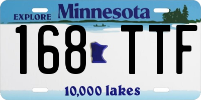 MN license plate 168TTF