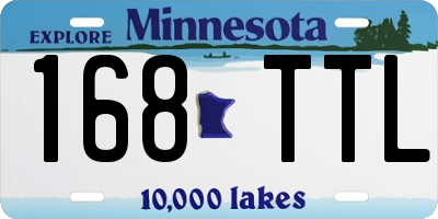 MN license plate 168TTL