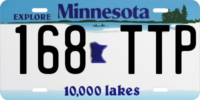 MN license plate 168TTP