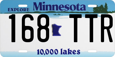 MN license plate 168TTR