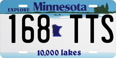 MN license plate 168TTS