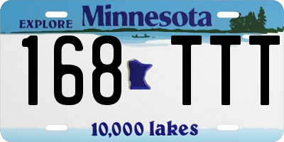 MN license plate 168TTT