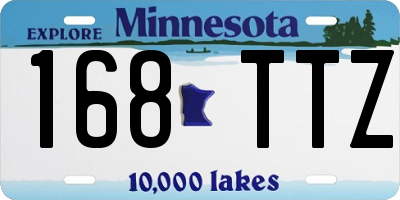 MN license plate 168TTZ